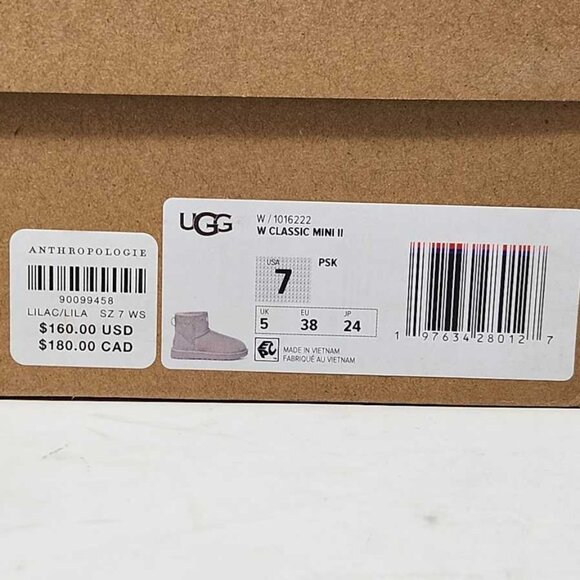 New women's 7 Ugg (from Anthropologie) Classic Mini II Boots in Pale Smoke - Picture 3 of 9